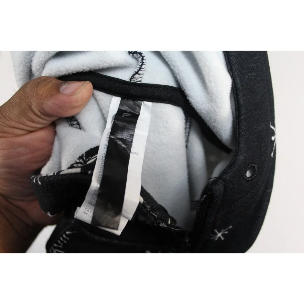 Fabletics Men Overall Black Snow Print Full Zip Hoodie Size Small